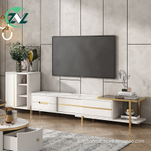 Adjustable TV Console With Drawers Living Room Cabinet